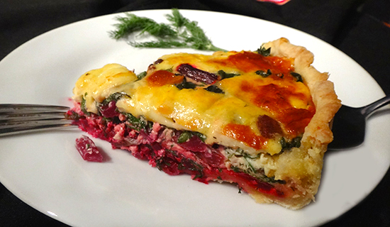 Beet Greens and Beet Quiche