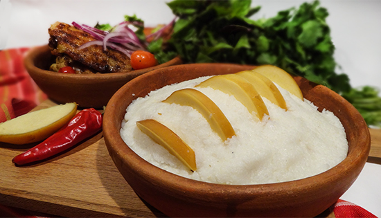 Мегрельский гоми с копченым сулугуни (Mеgrelian Gomi with Smoked Suluguni Cheese)