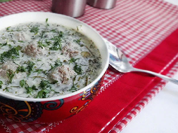 Азербайджанский суп «Довга» (Azerbaijani Soup Dovga )