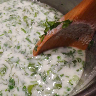 Азербайджанский суп «Довга» (Azerbaijani Soup Dovga )