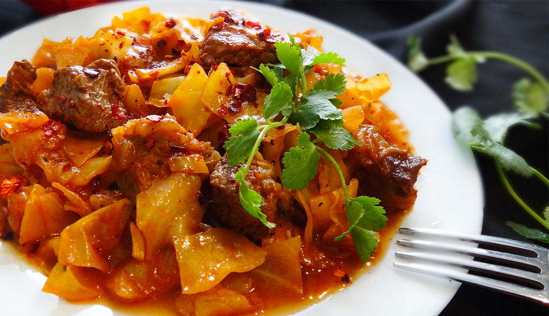 капуста с мясом по-турецки