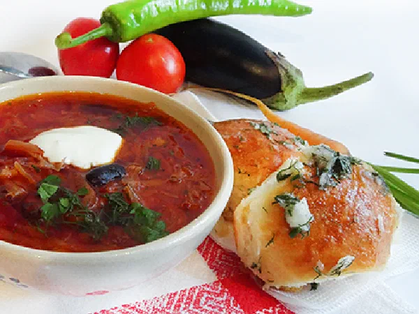 Гетманский борщ (Ukrainian Hetman borscht – Гетьманський борщ)