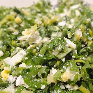 Холтмаш с черемшой (Chechen Dumplings with Wild Herbs and Cheese – ХьолтIмаш)