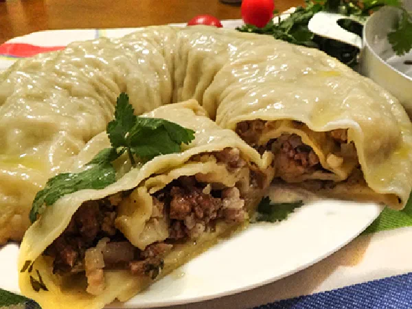 Хунон с мясом (Uzbek Steam Roll with Meat) 