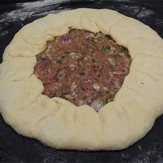 Хычын карачаевский открытый с мясом (Karachay Pie with Meat Hychyn)