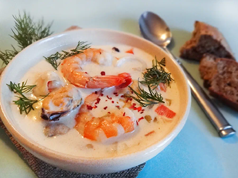 Ирландский суп чаудер с морепродуктами (Irish Seafood Chowder)