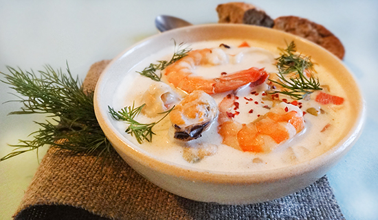 Ирландский суп чаудер с морепродуктами (Irish Seafood Chowder)
