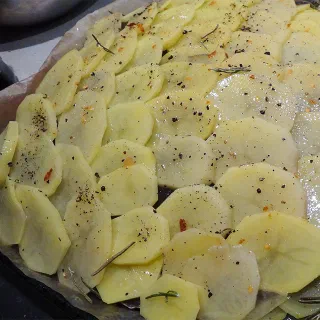Камбала с картофелем (Rombo con Рatate)