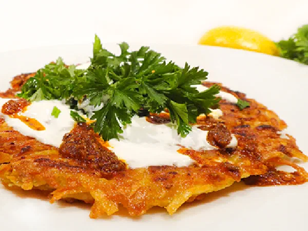 Картофельные латкес с иерусалимским артишоком (Potato, Jerusalem Artichoke Latkes)