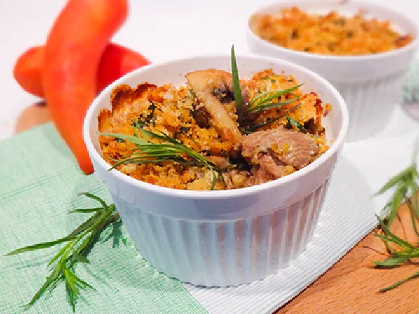 Крамбл с индейкой и эстрагоном (Turkey and Tarragon Crumble)