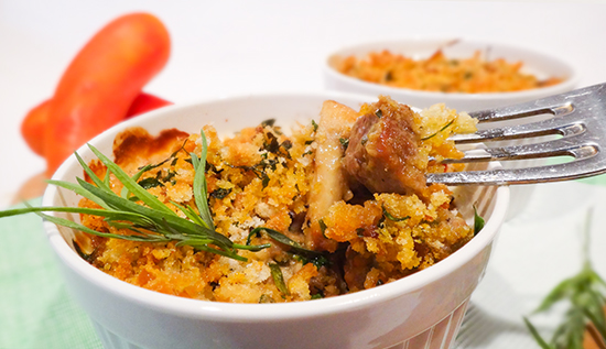 Крамбл с индейкой и эстрагоном