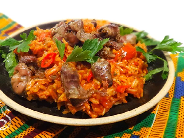 Кухня Ганы: рис с курицей – Жолоф райс (Ghana Jollof Rice)