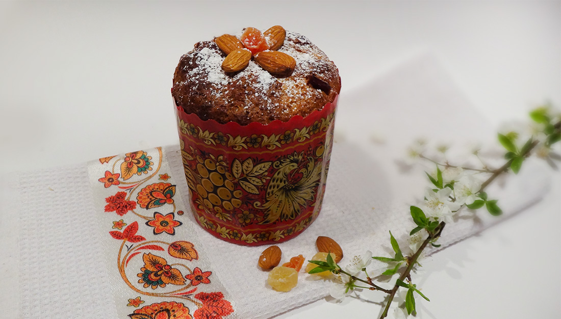 кулич творожной на дрожжах