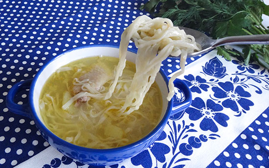 Лапша домашняя куриная