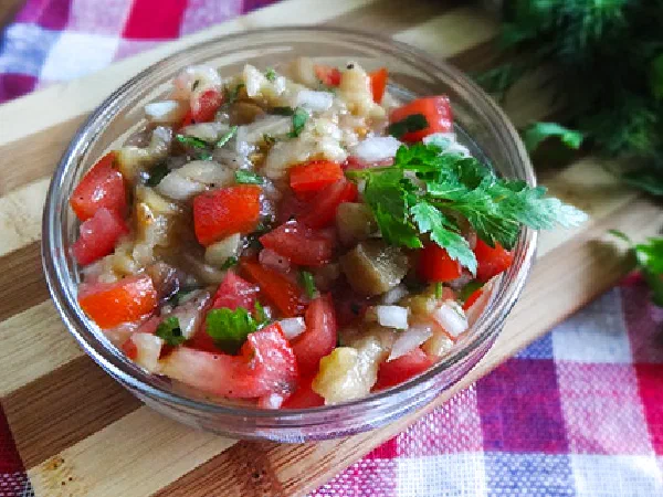 Мелидзаносалата – греческая закуска (Greek Eggplant dip: Melitzanosalata )