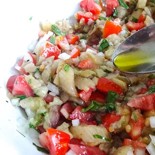 Мелидзаносалата – греческая закуска (Greek Eggplant dip: Melitzanosalata )