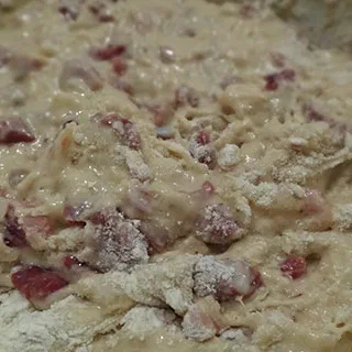 Начинка с куриными потрошками (Big Halusky with Chicken Gizzards, Liver, Heart – «Nachinka»)