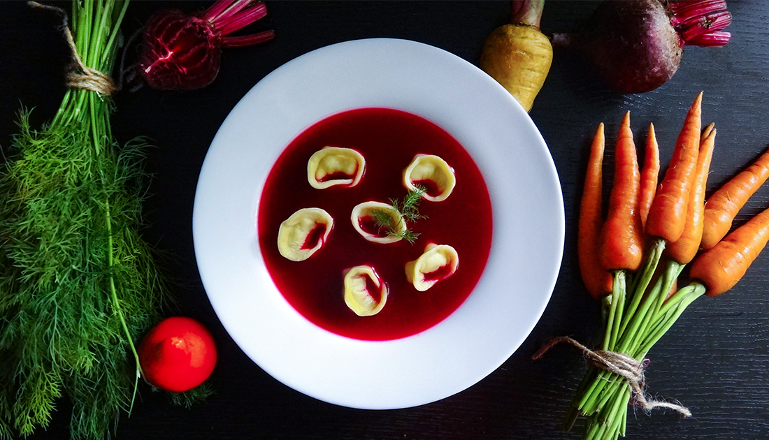 Polish Borscht with Dumplings