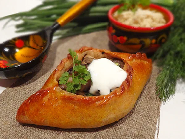 Расстегаи с грибами (Russian Pie Rasstegaj)