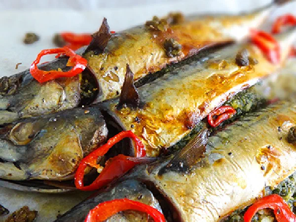 Скумбрия с укропом и жареными каперсами (Mackerel with Dill and Fried Capers)