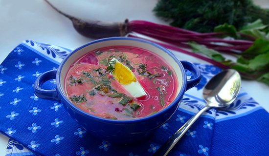 Суп «Ботвинка» (Beet Greens and Beet Soup – Botwinka)