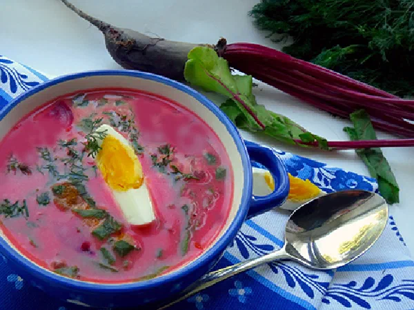 Суп «Ботвинка» (Beet Greens and Beet Soup – Botwinka)
