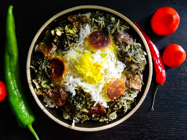 Сябзи плов – плов с мясом и зеленью (Sebzi Pilaf with Meat and Herbs)