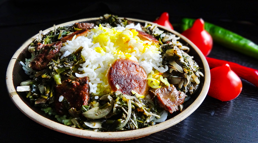Сябзи плов Sebzi Pilaf with Meat and Herbs