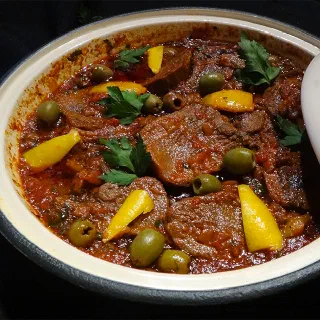 Тажин из говяжьего языка (Beef Tongue Tagine)
