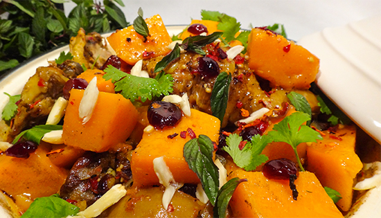 Pumpkin and Сranberry Chicken Tagine