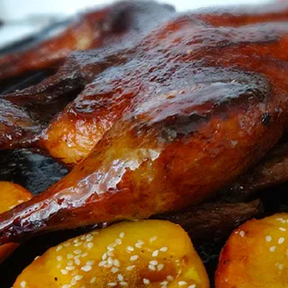 Утка с персиками в соусе Хойсин (Duck and Peaches with Sauce Hoysin)