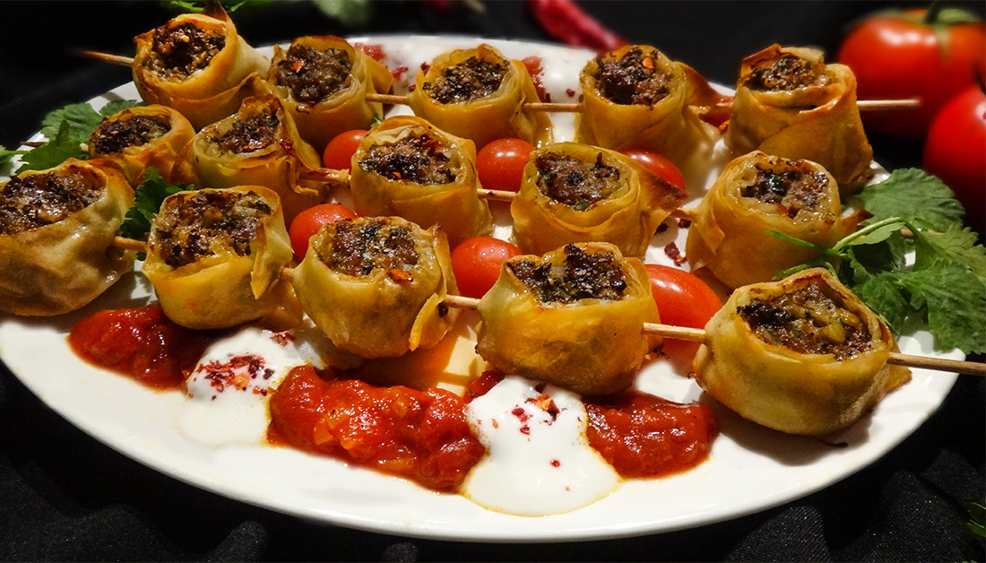 Yufkali sis kebab
