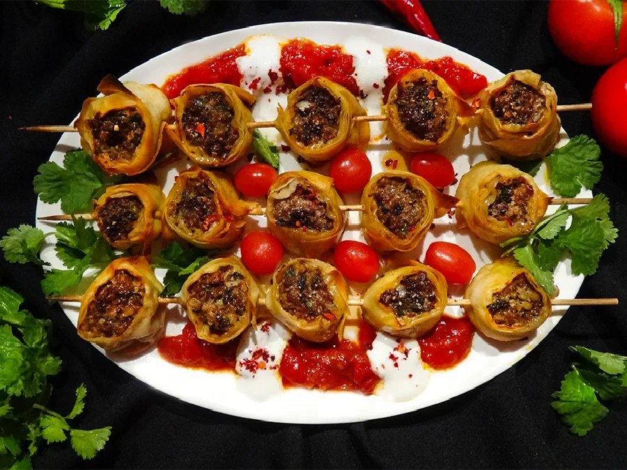 Юфкалы шиш-кебаб (Yufkali sis kebab)