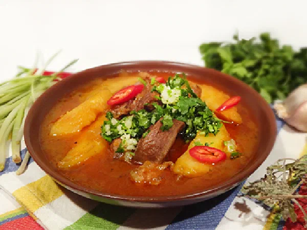 Жижиган чорпа (Chechen Meat Soup)