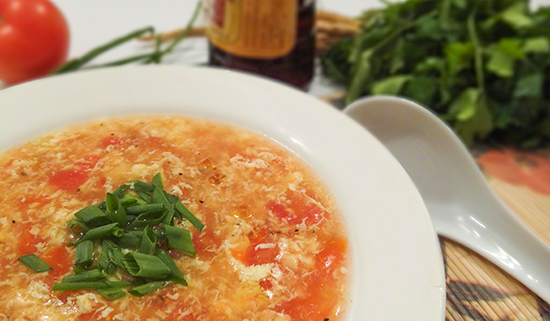 Даньхуатан томатный с яйцом (Egg Drop Soup)