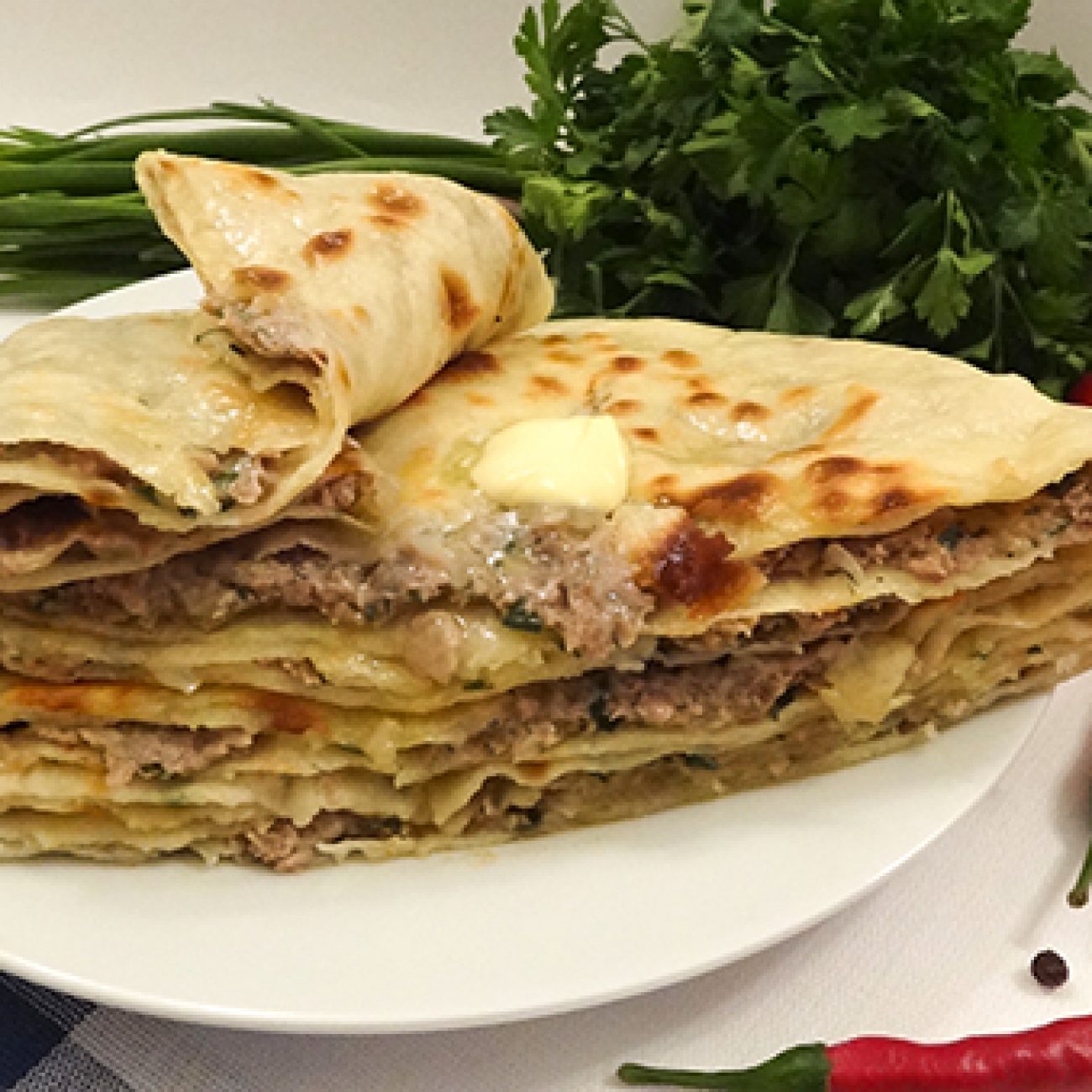 Карачаевский хычин с мясом