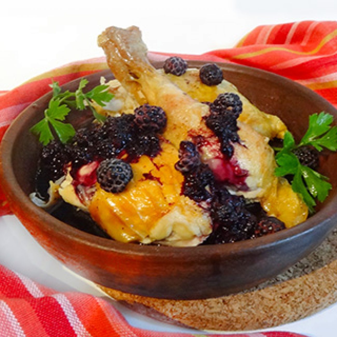 Курица с ежевичным соусом (Chicken with Blackberry Sauce )