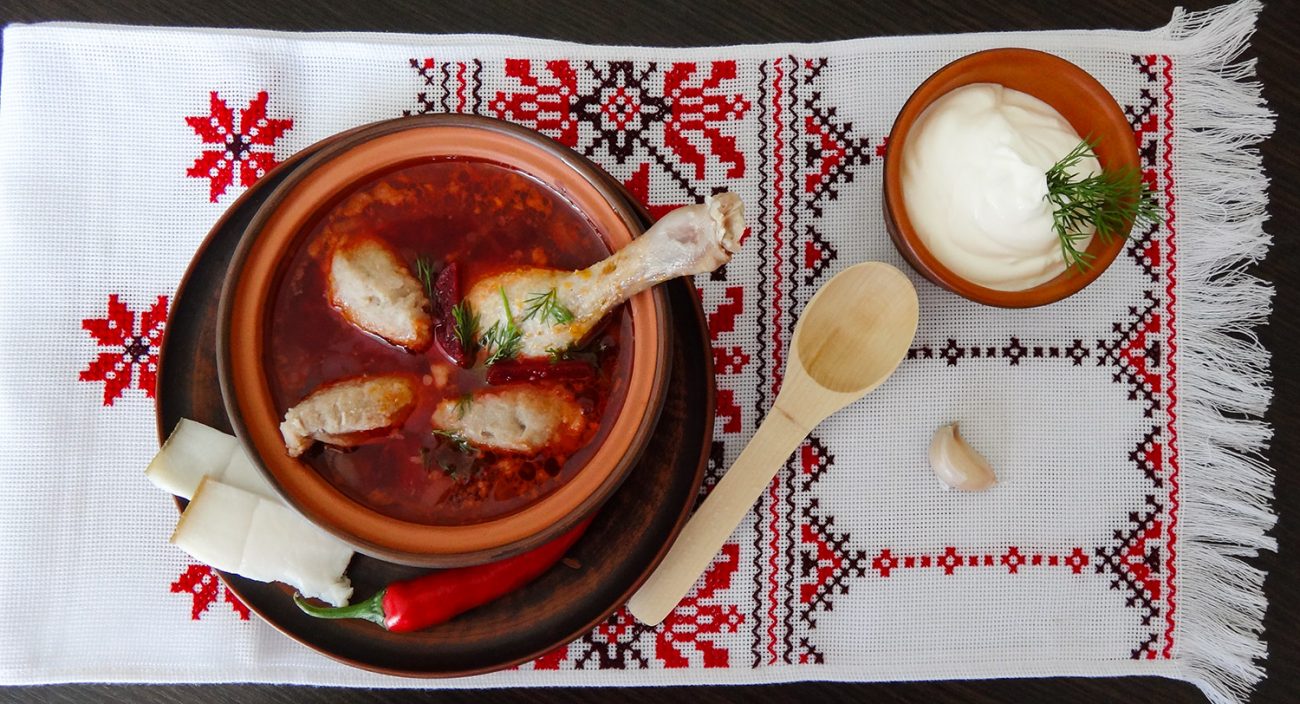 Полтавский борщ с гречневыми галушками (Poltava Borsch with Buckwheat  Dumplings)